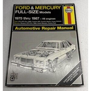 Haynes Ford Mercury Full Size Repair Manual 36036 LTD Crown Victoria